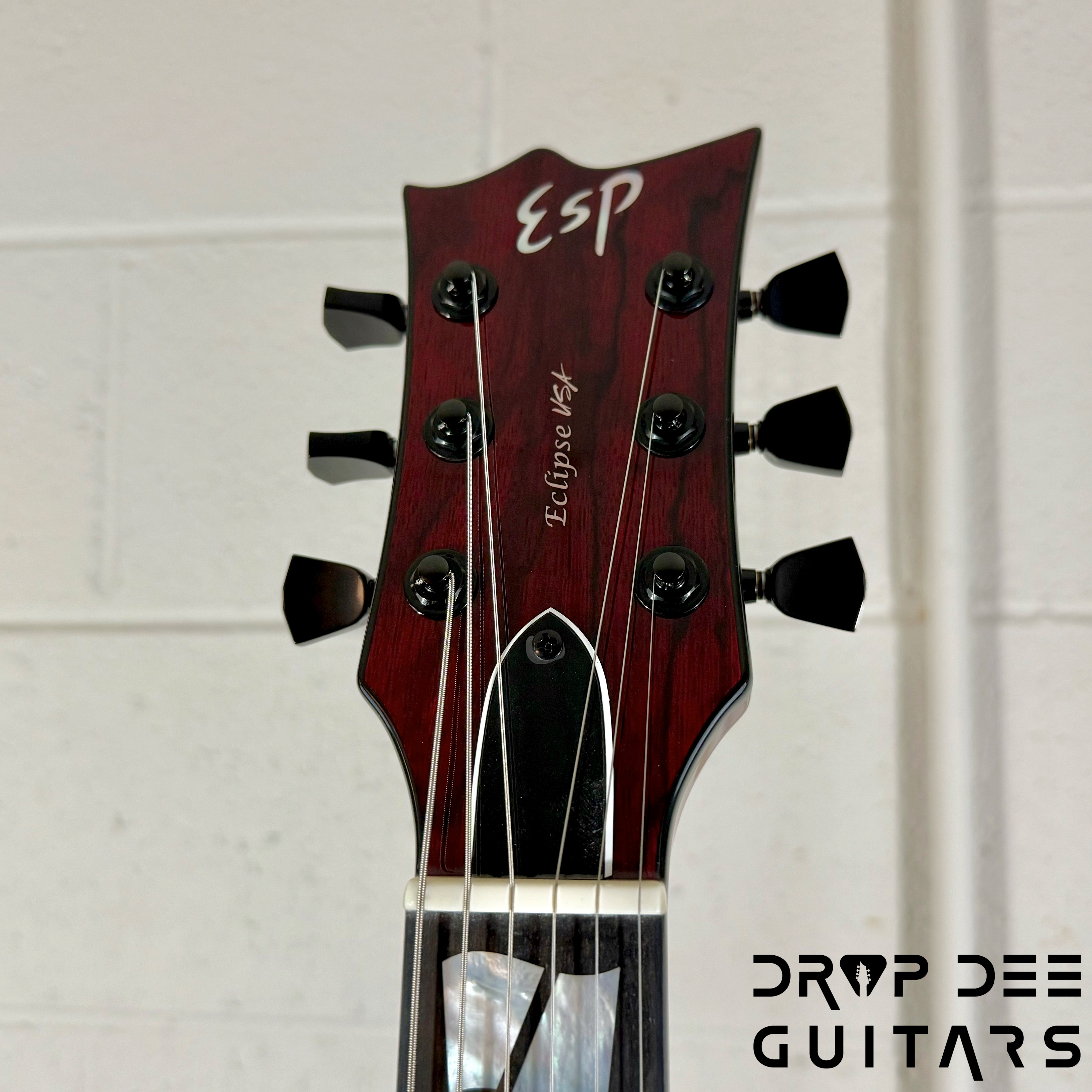 ESP USA Limited Edition Eclipse Black Limba Electric Guitar w/ Case - Black Cherry