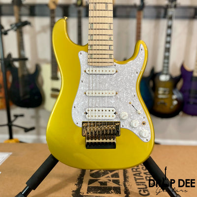 ESP LTD Javier Reyes Signature JRV-8 Baritone 8-String Electric Guitar w/ Case - Metallic Gold