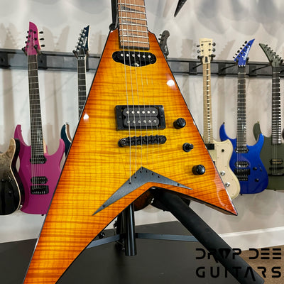 Jackson Custom Shop Randy Rhoads HS Electric Guitar w/ Case - Amber Lager Burst