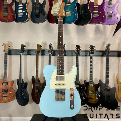 Schecter Custom Shop PT Wembley Studio Electric Guitar w/ Case - Sonic Blue Aged Nitro
