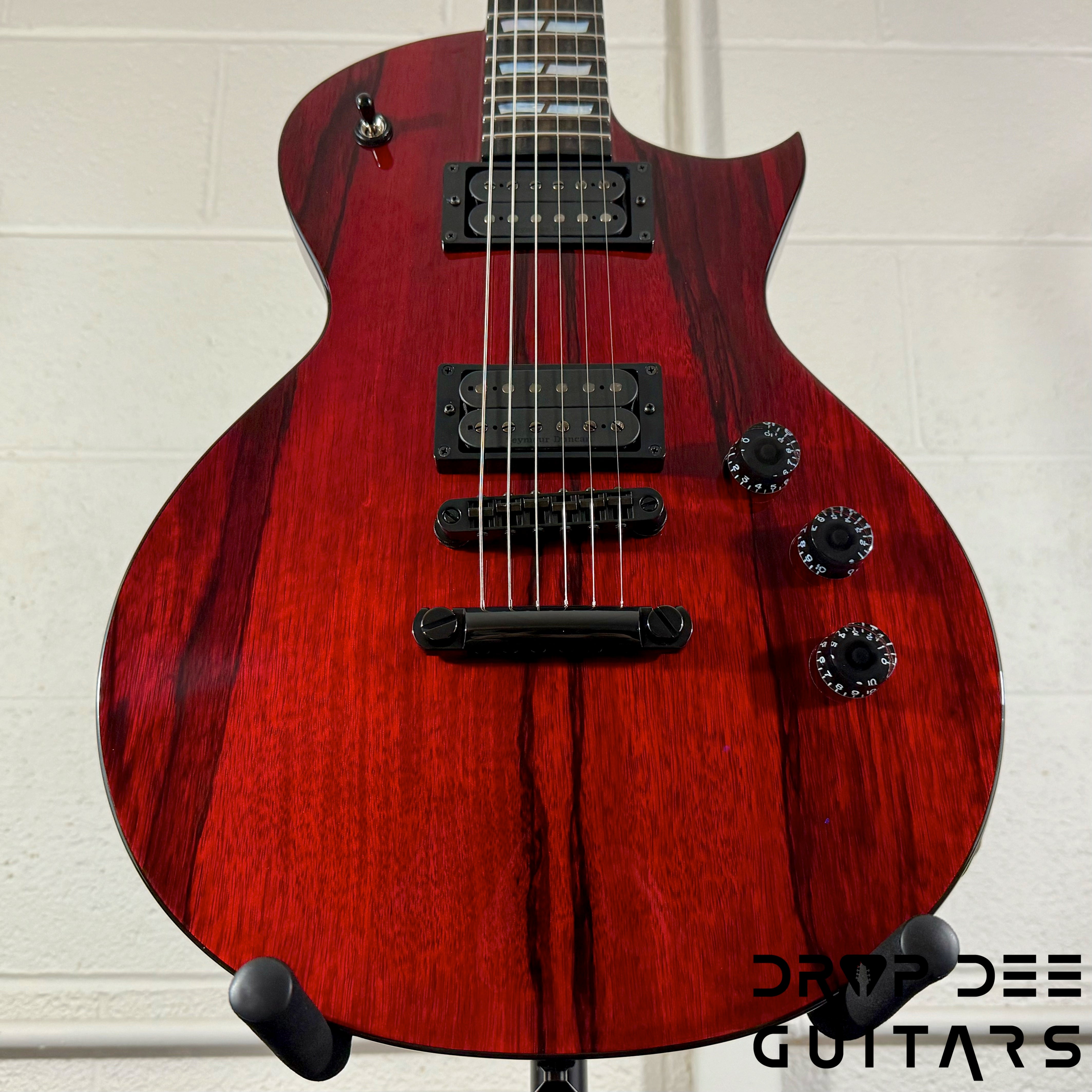 ESP USA Limited Edition Eclipse Black Limba Electric Guitar w/ Case - Black Cherry