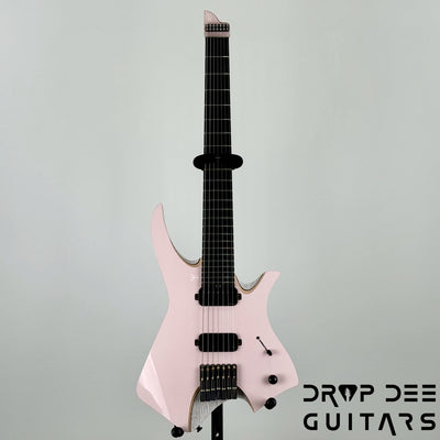 Infinia Neptune 7 Baritone Headless 7-String Electric Guitar w/ Bag - Shell Pink