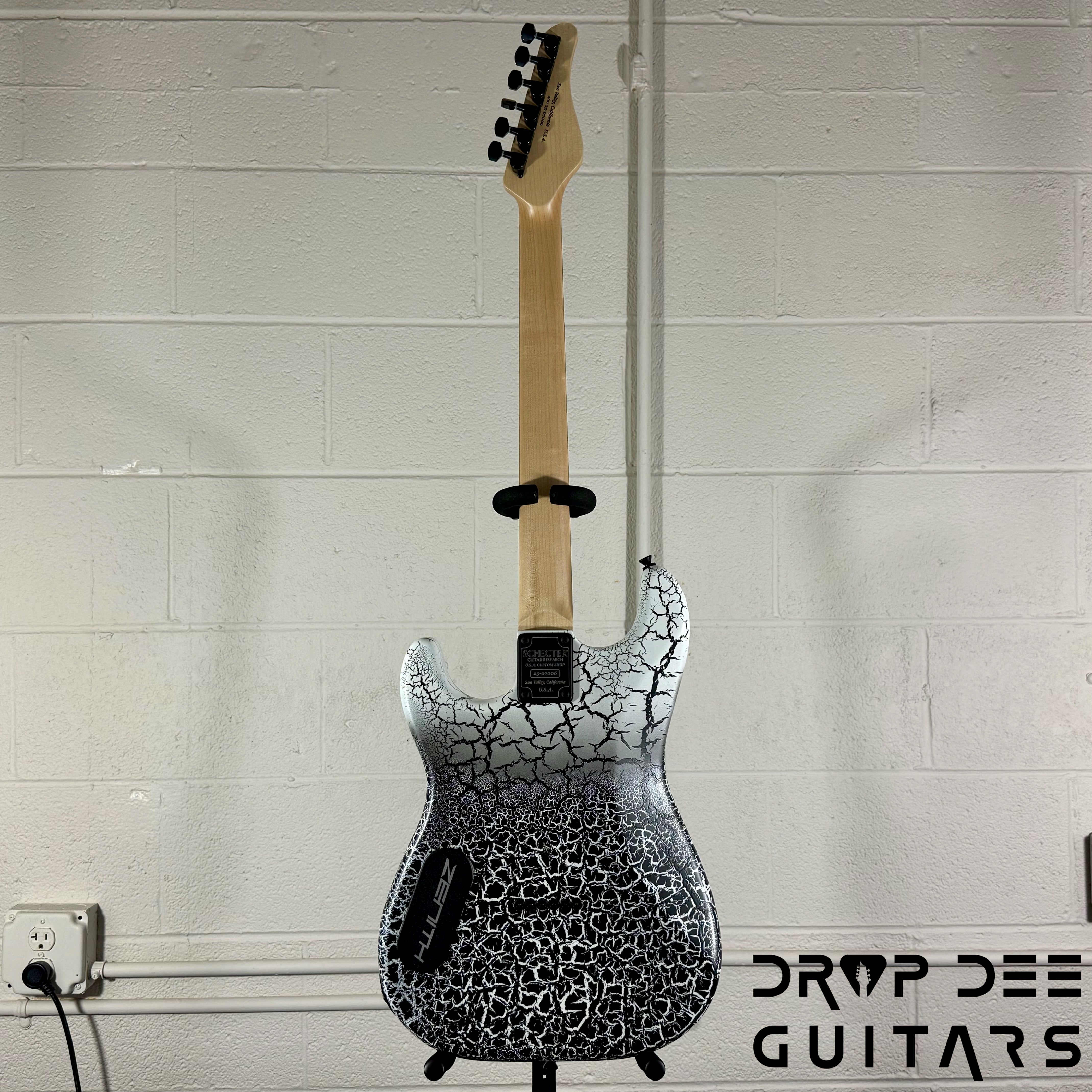 Schecter USA Custom Shop John Browne Signature Zenith Electric Guitar w/ Case - Fracture White