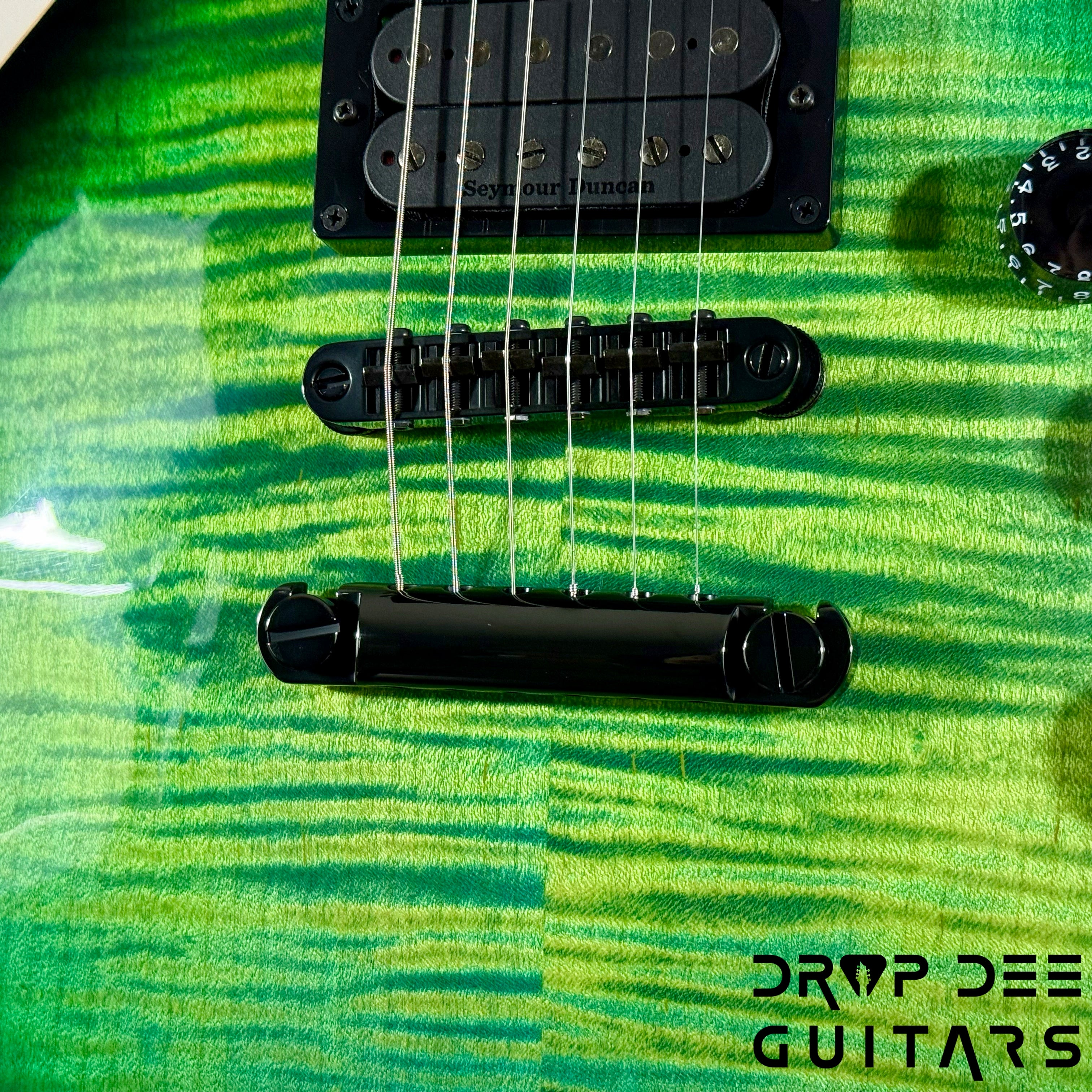 ESP USA Eclipse Electric Guitar w/ Case - Dark Lime Sunburst