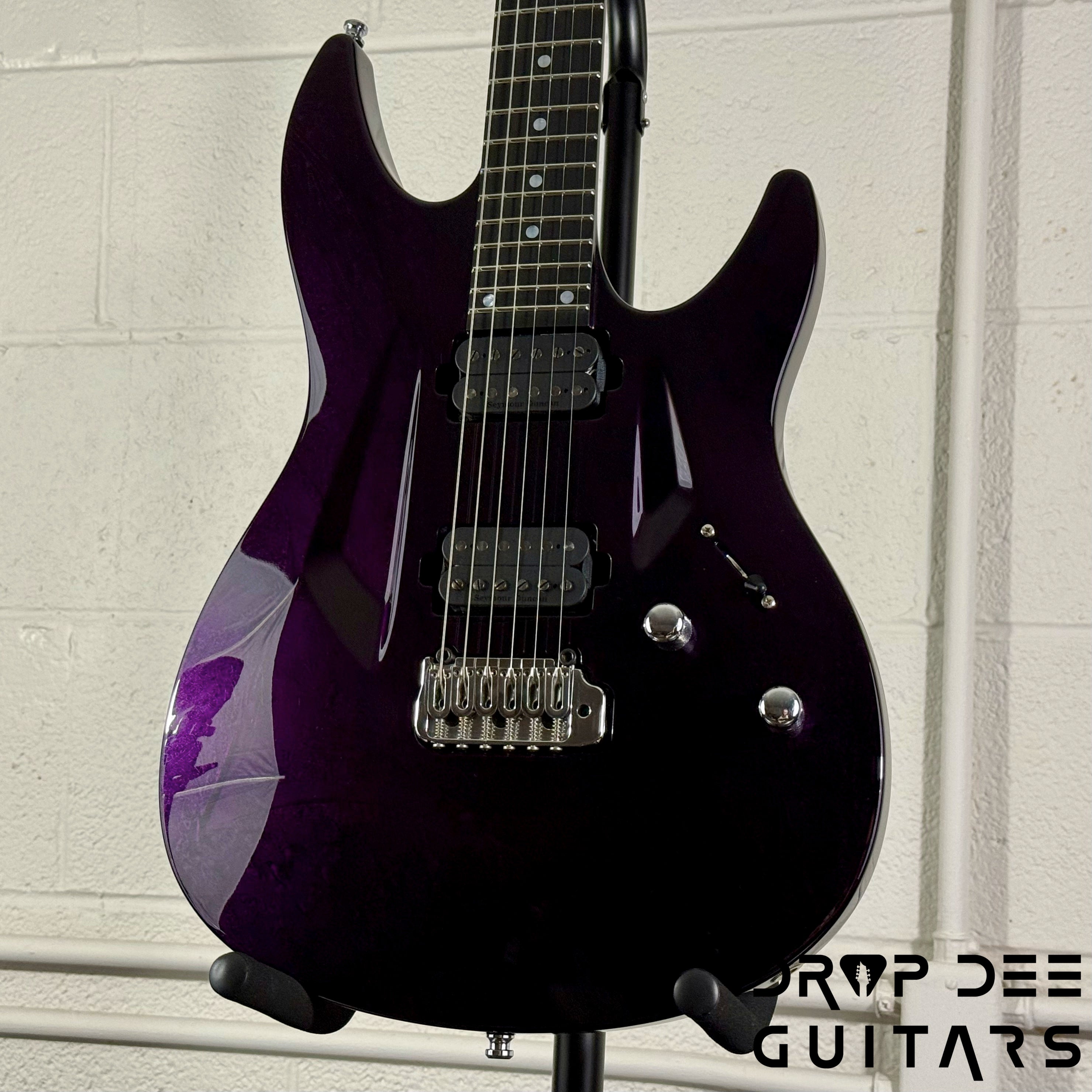 多様な Aristides 060 Trem Electric Guitar w/ Bag - Purple Marble ギター