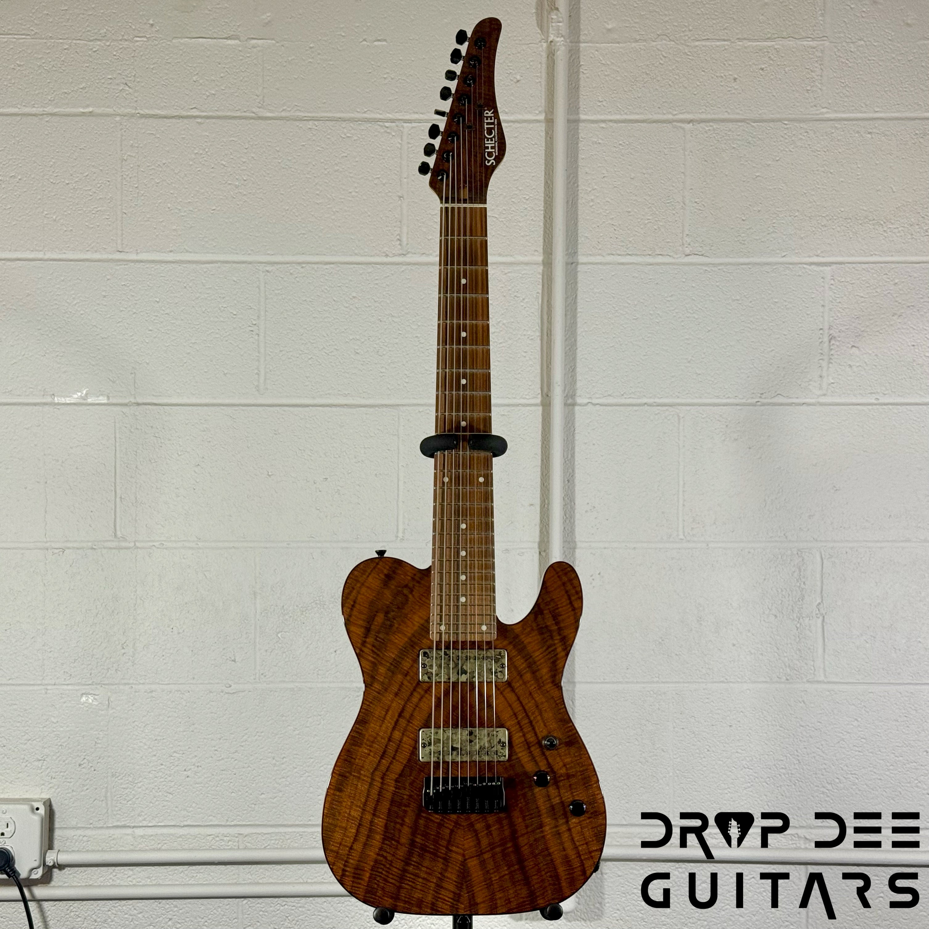 Schecter Custom Shop Masterworks PT CET-8 Baritone 8-String Electric Guitar w/ Case - Koa Natural