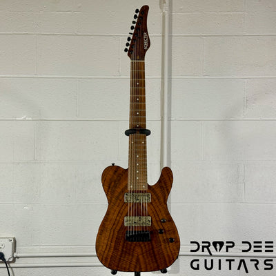 Schecter Custom Shop Masterworks PT CET-8 Baritone 8-String Electric Guitar w/ Case - Koa Natural