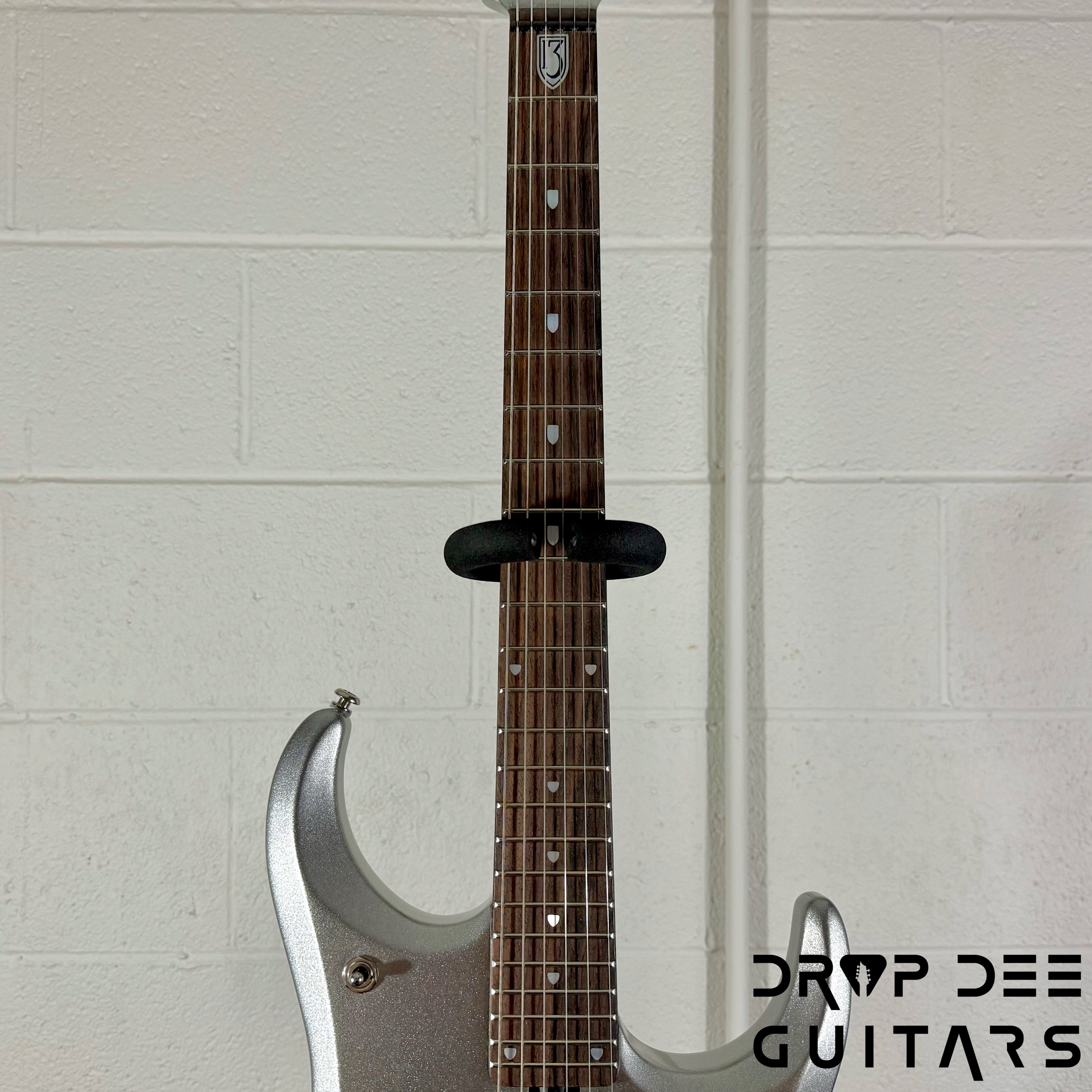 Ernie Ball Music Man JP13 6 Electric Guitar w/ Case - Platinum Silver