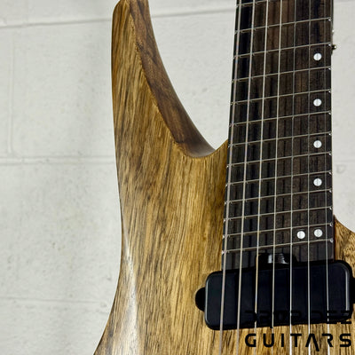 Ernie Ball Music Man Kaizen 7 Multiscale 7-String Electric Guitar w/ Case - Black Limba