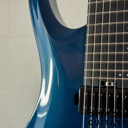 Balaguer Select Series Diablo Baritone 7 7-String Electric Guitar w/ Bag - Gloss Metallic Blueberry