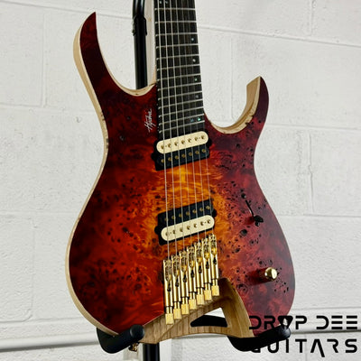 Mayones Hydra Elite 7 VF Multiscale Headless 7-String Electric Guitar w/ Case - Lava Burst Raw