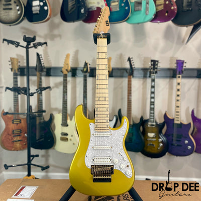 ESP LTD Javier Reyes Signature JRV-8 Baritone 8-String Electric Guitar w/ Case - Metallic Gold