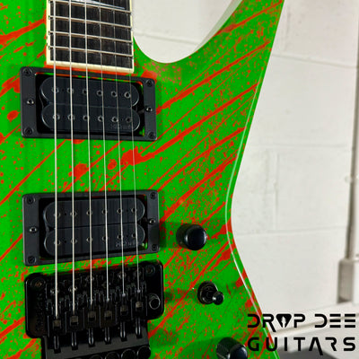 Jackson USA Custom Shop Special Edition Warrior Electric Guitar w/ Case - Slime Time Splatter