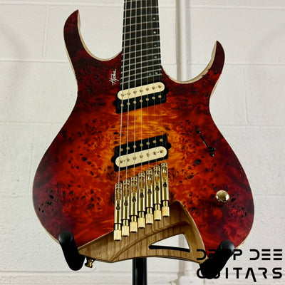 Mayones Hydra Elite 7 VF Multiscale Headless 7-String Electric Guitar w/ Case - Lava Burst Raw
