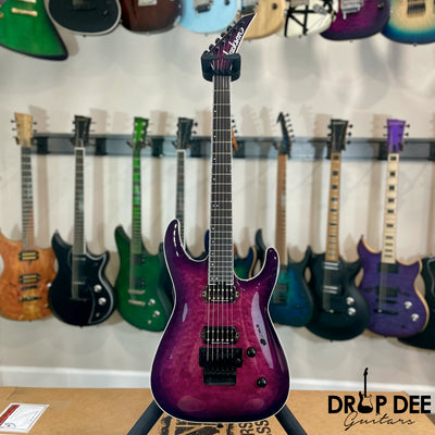Jackson Pro Plus Series Dinky DKAQ Electric Guitar w/ Bag - Transparent Purple Burst