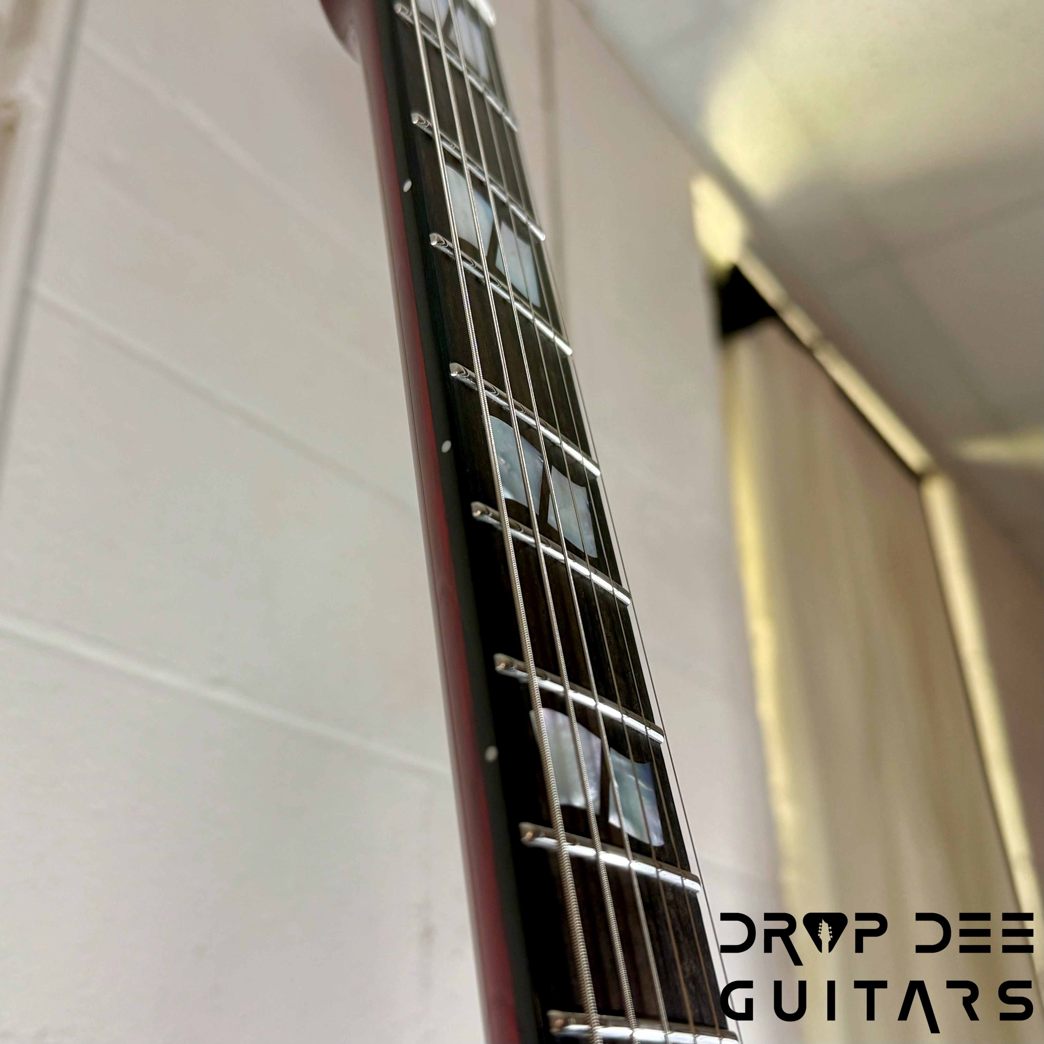 ESP USA Limited Edition Eclipse Black Limba Electric Guitar w/ Case - Black Cherry