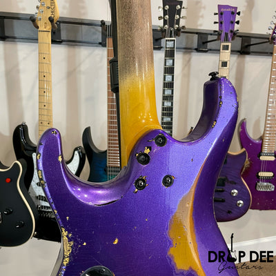Balaguer Toro USA Heritage Electric Guitar w/ Case - Metallic Purple over Sunburst