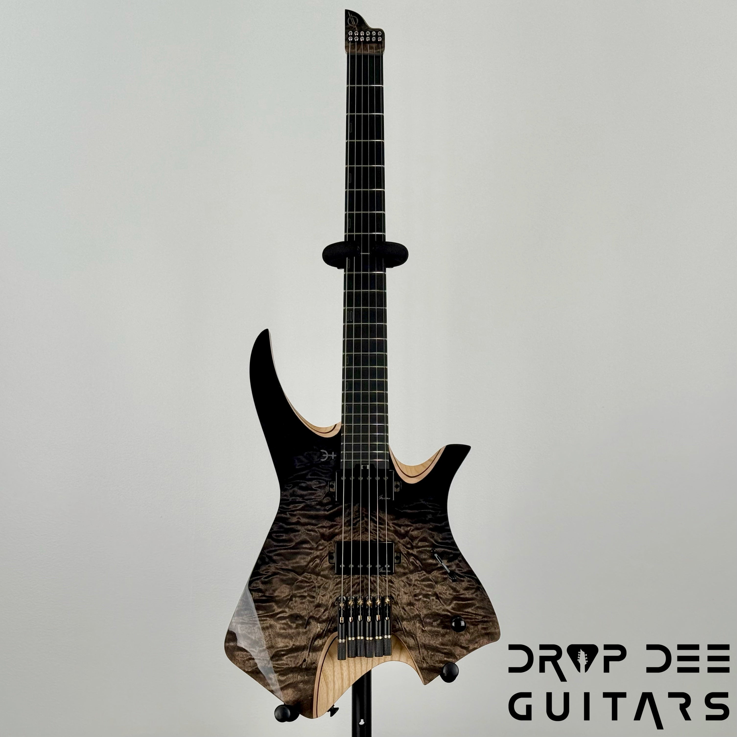 Infinia Neptune Headless Electric Guitar w/ Bag - Obsidian Black