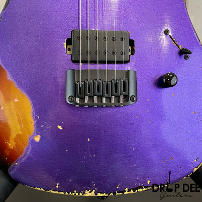 Balaguer Toro USA Heritage Electric Guitar w/ Case - Metallic Purple over Sunburst