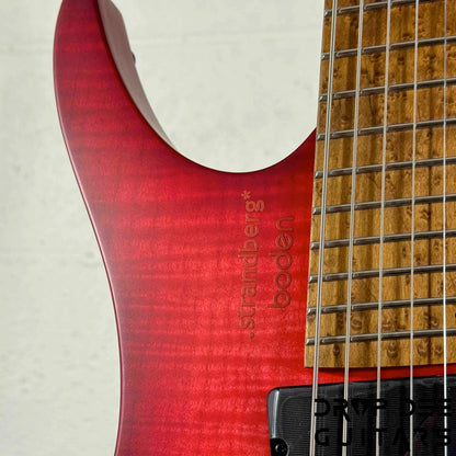 Strandberg Boden Original N2.7 7-String Multiscale Headless Electric Guitar w/ Bag - Sunset Coral Burst Satin