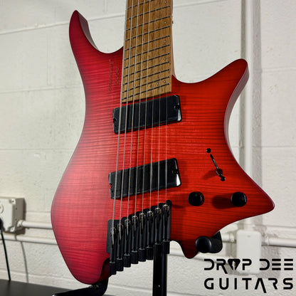 Strandberg Boden Original N2.8 8-String Multiscale Headless Electric Guitar w/ Bag - Sunset Coral Burst Satin