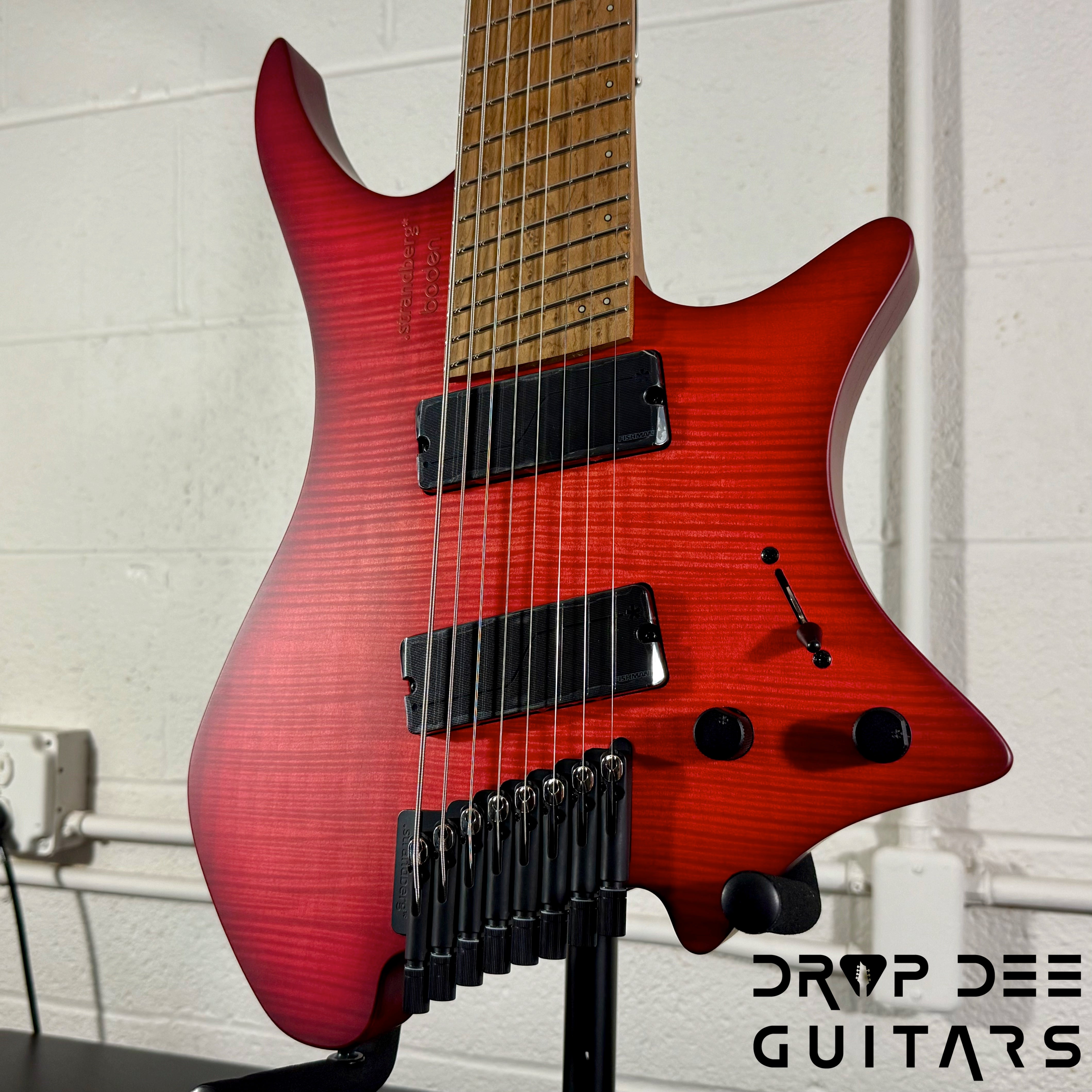 Strandberg Boden Original N2.8 8-String Multiscale Headless Electric Guitar w/ Bag - Sunset Coral Burst Satin