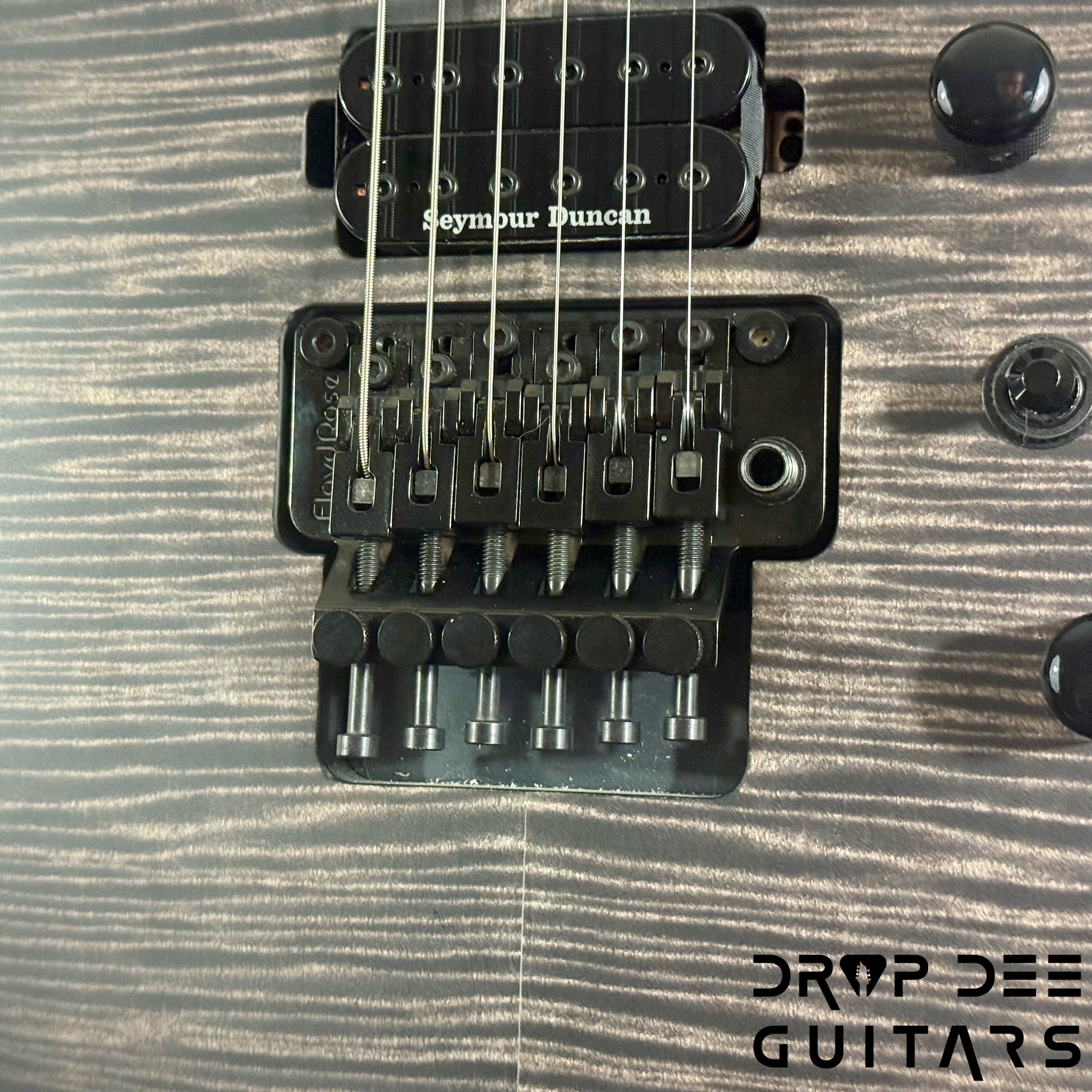 Jackson Custom Shop Soloist FR FMT Electric Guitar w/ Case - Trans Black Burst