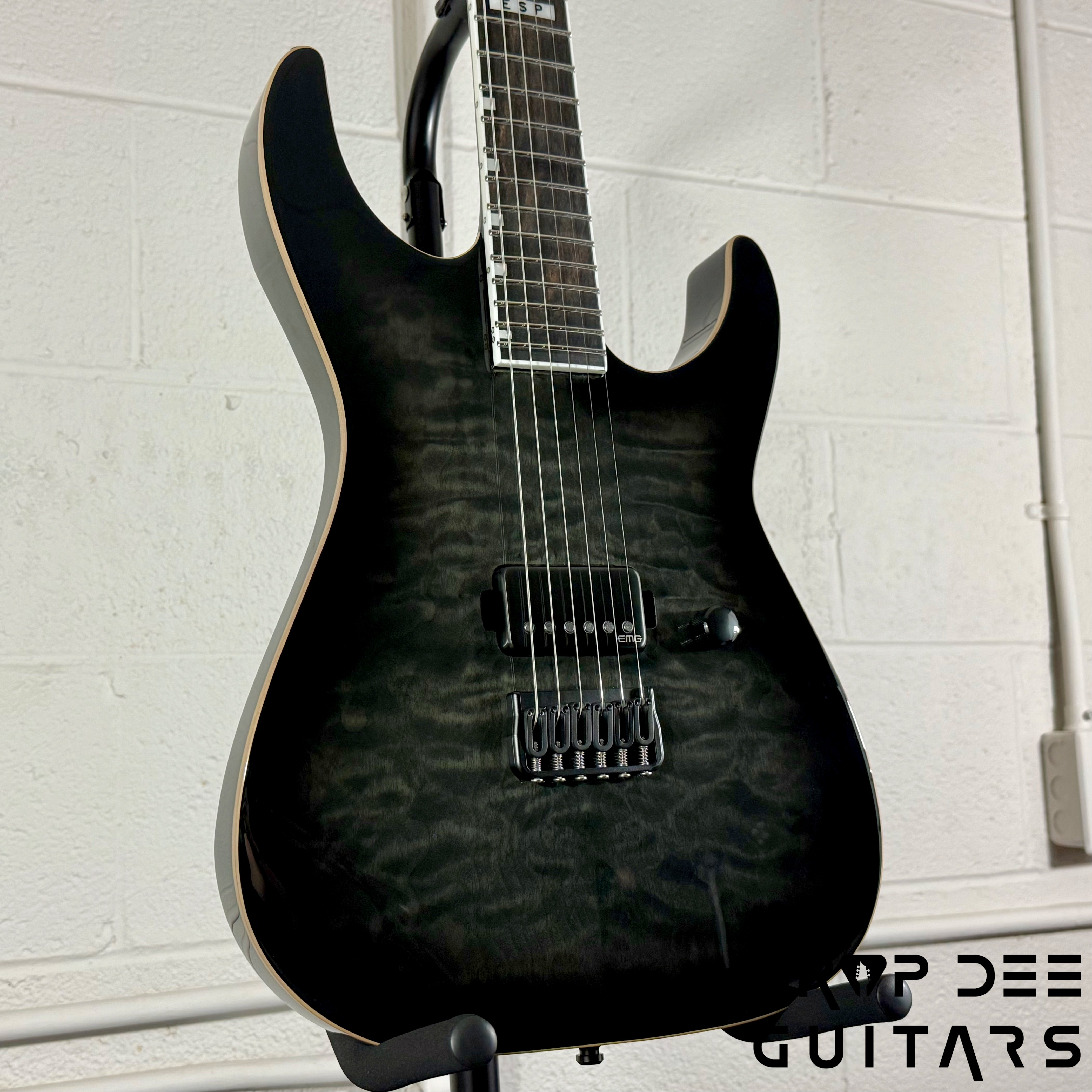 ESP E-II M-I NT QM Electric Guitar w/ Case - See Thru Black Sunburst