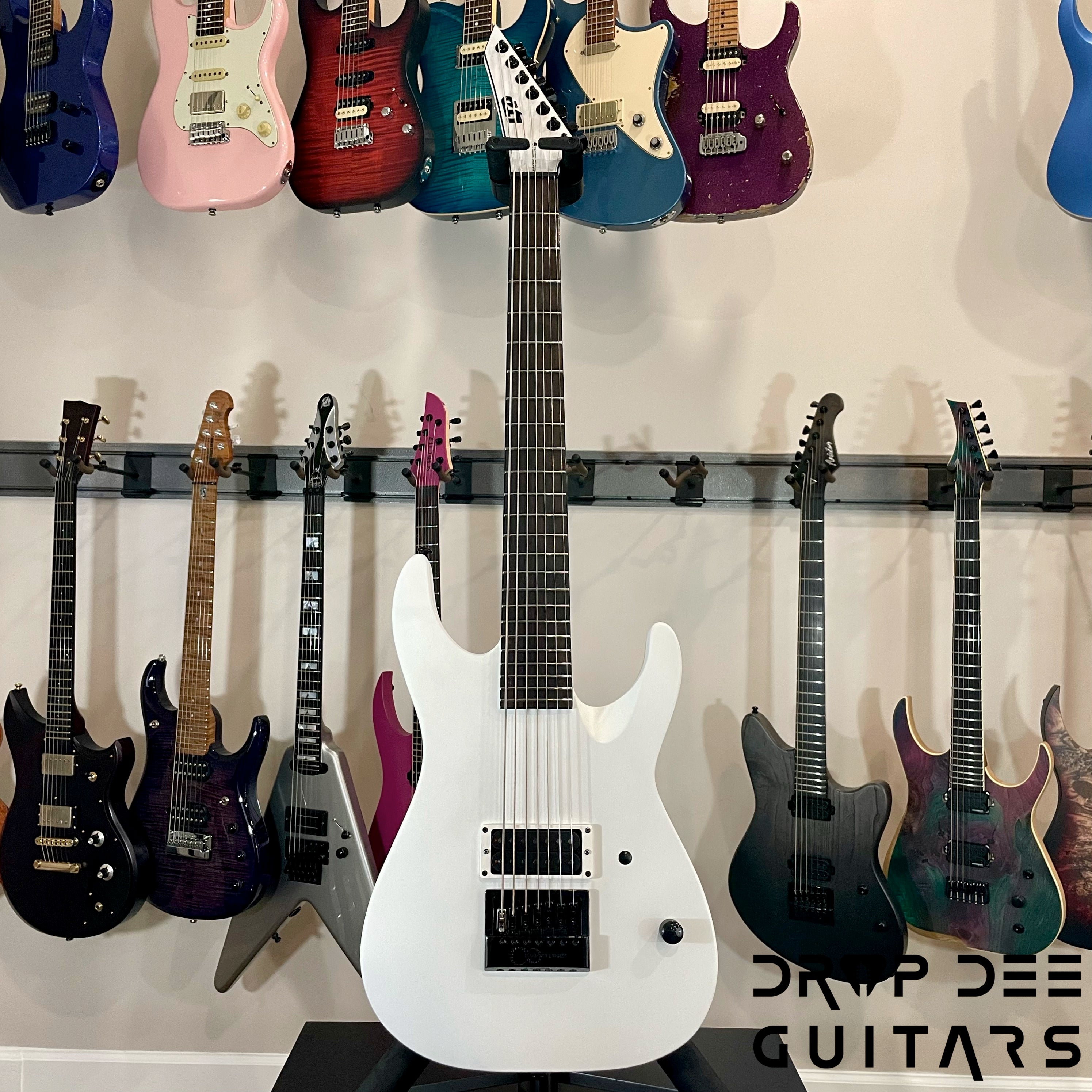 ESP LTD M-7BHT Arctic Metal Baritone Evertune Electric Guitar