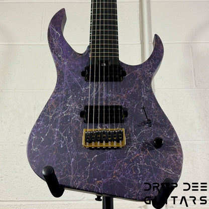 Ronciswall Miasma 7 7-String Electric Guitar w/ Bag - Copper Purple/Silver Marble