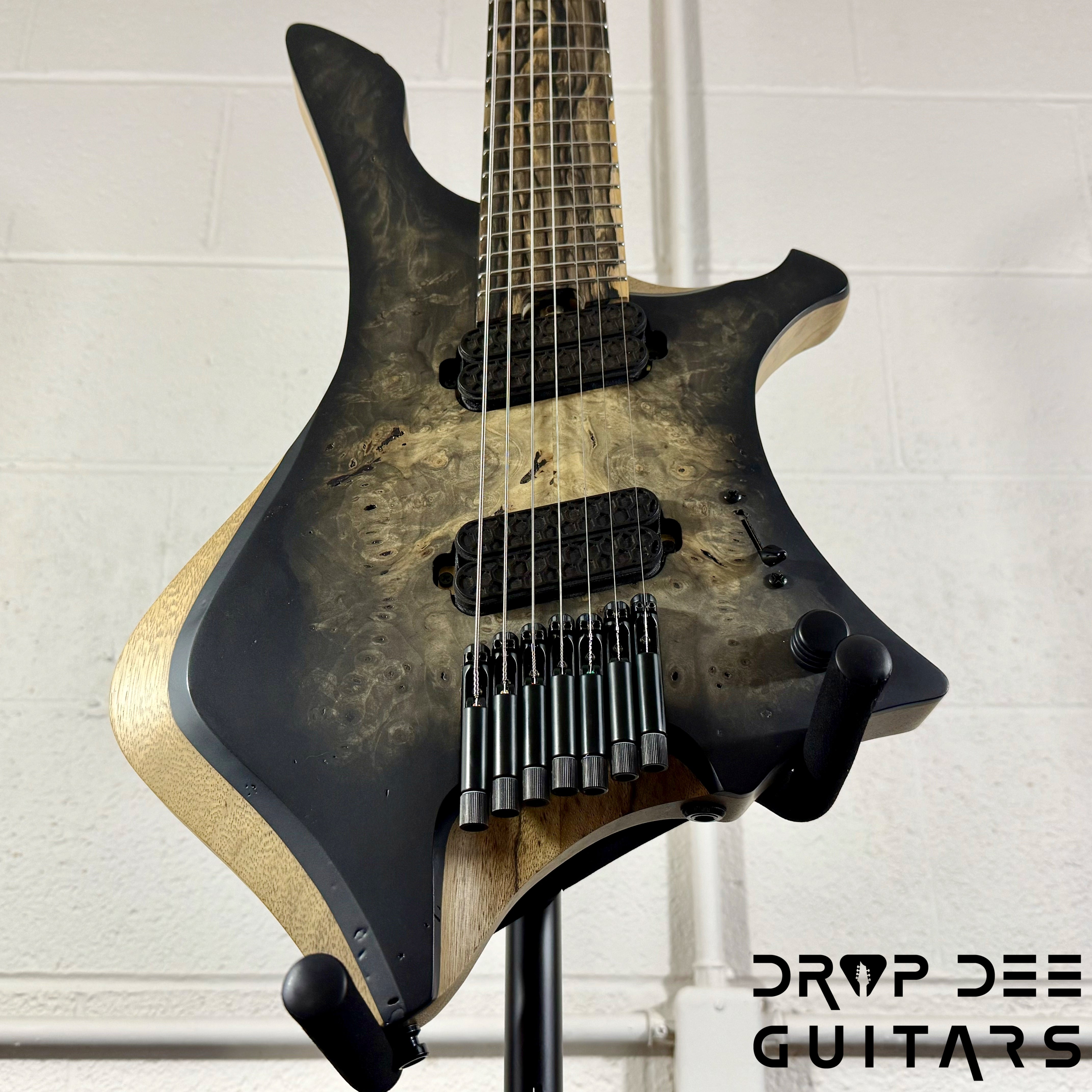 Ronciswall Vapor 7 Multiscale Headless 7-String Electric Guitar w/ Bag - Black Burst