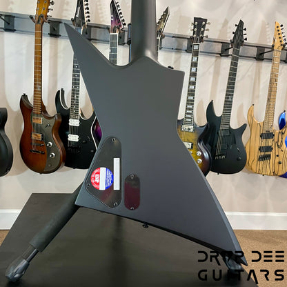ESP LTD EX-7 Baritone Black Metal Electric Guitar