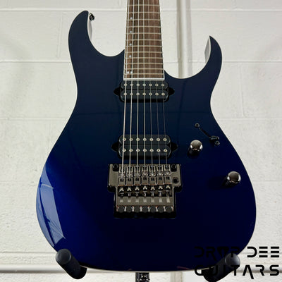 Ibanez Prestige RG2027XL Baritone 7-String Electric Guitar w/ Case - Dark Tide Blue