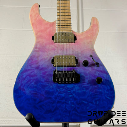 ESP E-II M-II HST QM Electric Guitar w/ Case - Indigo Purple Fade