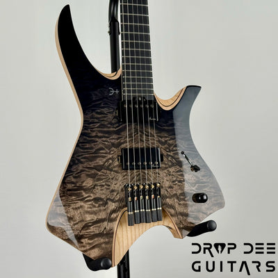 Infinia Neptune Headless Electric Guitar w/ Bag - Obsidian Black