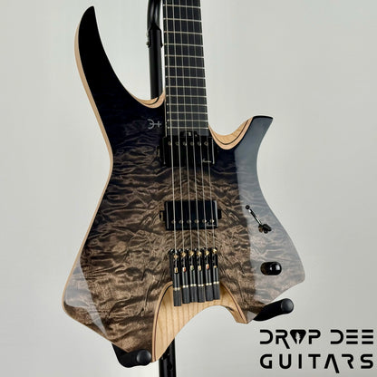 Infinia Neptune Headless Electric Guitar w/ Bag - Obsidian Black