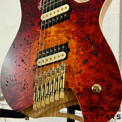 Mayones Hydra Elite 7 VF Multiscale Headless 7-String Electric Guitar w/ Case - Lava Burst Raw