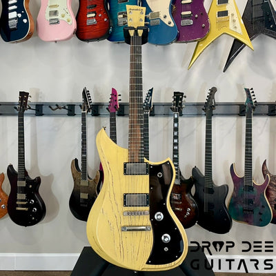 Dunable USA Custom Shop Yeti Electric Guitar w/ Case - Cream w/ Pore Fill