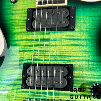 ESP USA Eclipse Electric Guitar w/ Case - Dark Lime Sunburst