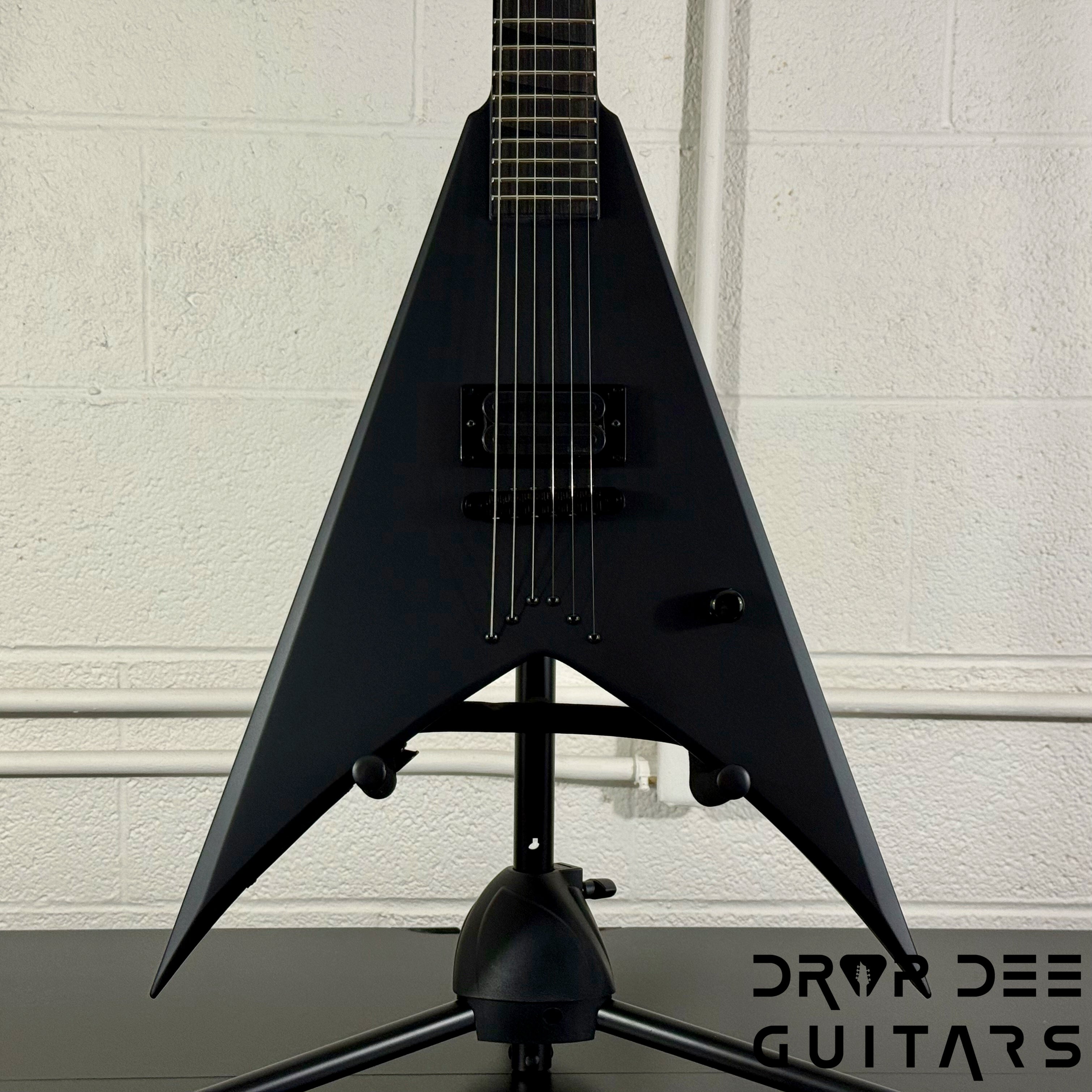 Jackson USA Custom Shop King V 1H TOM Electric Guitar w/ Case - Blackout