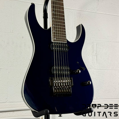 Ibanez Prestige RG2027XL Baritone 7-String Electric Guitar w/ Case - Dark Tide Blue