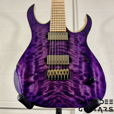 Mayones Duvell Elite 7 Baritone 7-String Electric Guitar w/ Case - Infinite Purple