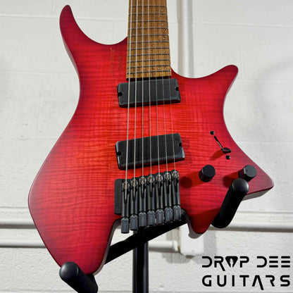 Strandberg Boden Original N2.7 7-String Multiscale Headless Electric Guitar w/ Bag - Sunset Coral Burst Satin