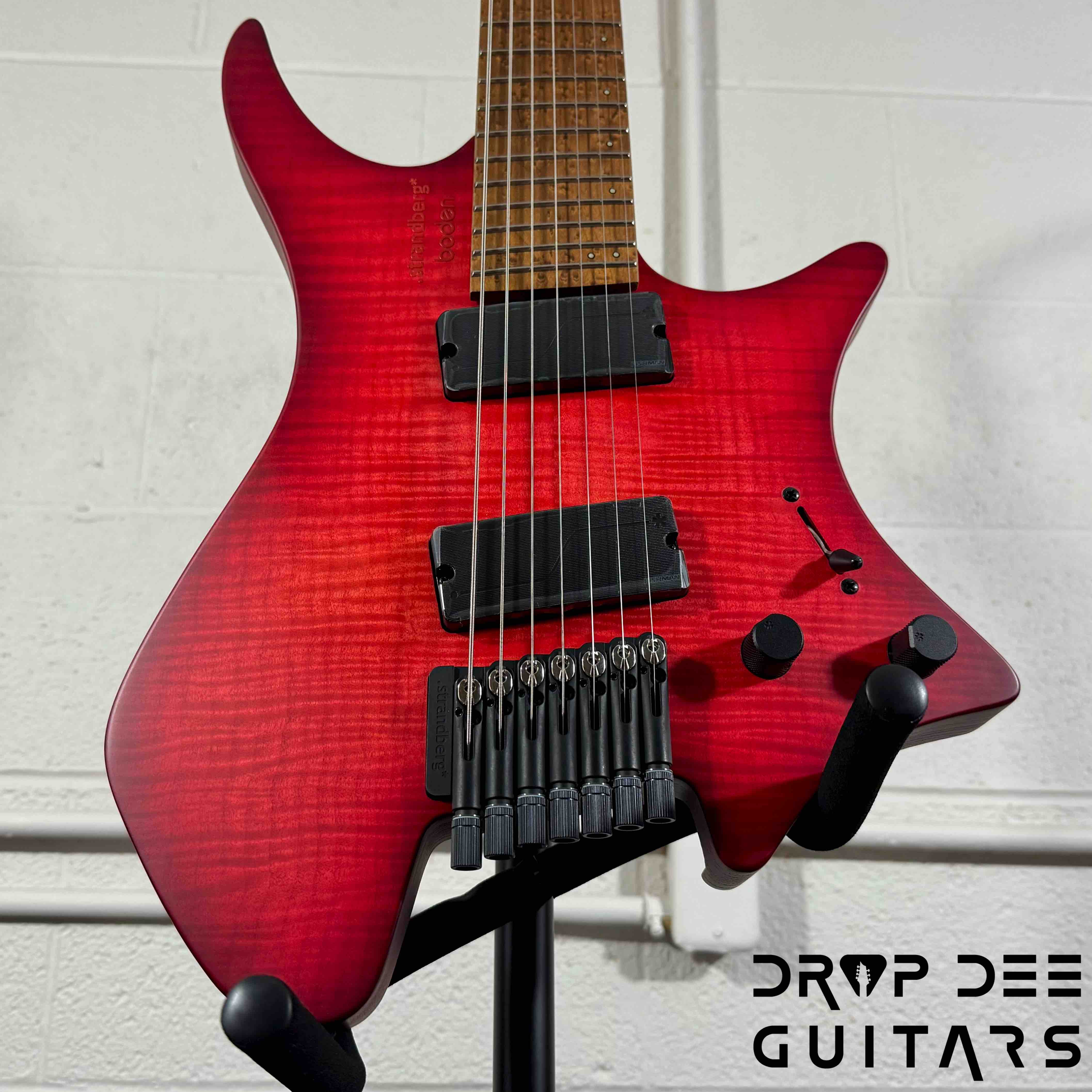 Strandberg Boden Original N2.7 7-String Multiscale Headless Electric Guitar w/ Bag - Sunset Coral Burst Satin
