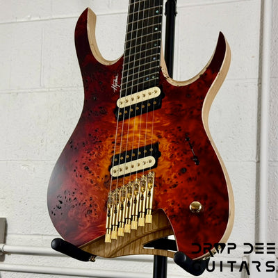 Mayones Hydra Elite 7 VF Multiscale Headless 7-String Electric Guitar w/ Case - Lava Burst Raw
