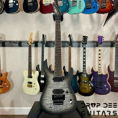 ESP LTD M-1007 Baritone 7-String Electric Guitar - Charcoal Burst Satin