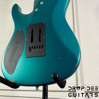Mayones Aquila Aged V24 S 6 Electric Guitar w/ Case - Monolith Metallic Neon Green Nitro (Aged)