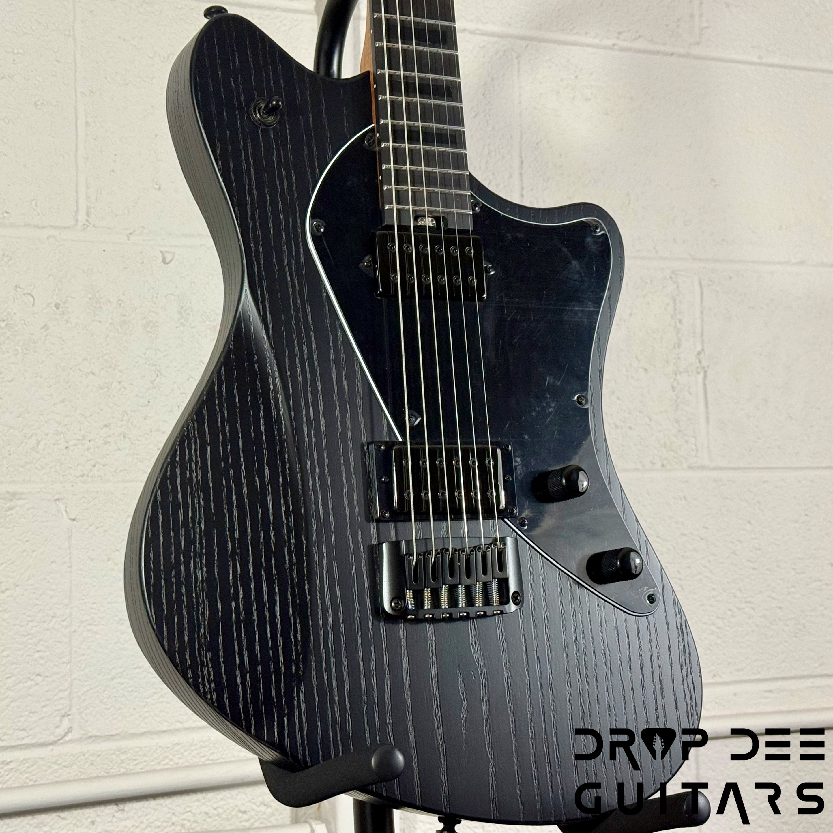 Balaguer 10th Anniversary Espada Modern Baritone Electric Guitar w/ Case - Rustic Black Satin