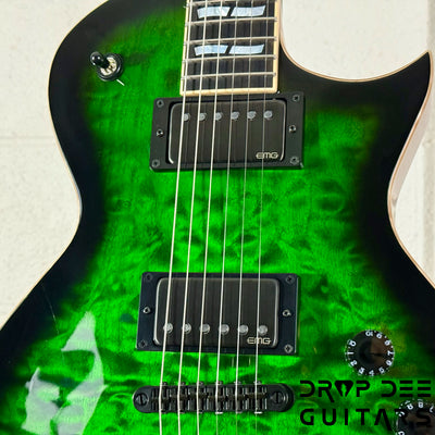 ESP USA Eclipse Electric Guitar w/ Case - Dark Green Sunburst