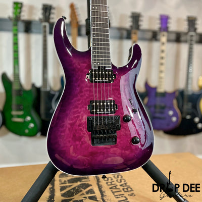 Jackson Pro Plus Series Dinky DKAQ Electric Guitar w/ Bag - Transparent Purple Burst